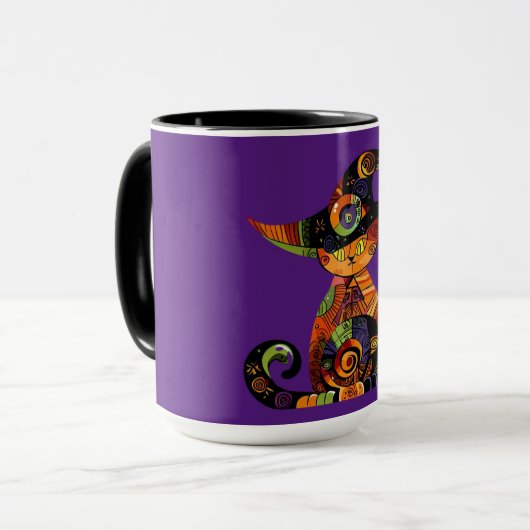 Mug Halloween/mystique/chat/automne  (Devant gauche)
