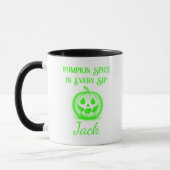 Mug Halloween Neon personnalisable - Design Citrouille (Gauche)