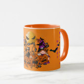 Mug Halloween Orange Gnome tendance (Devant droit)