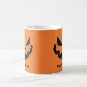 Mug Halloween orange personnalisé de Jack-o'-lantern e (Centre)