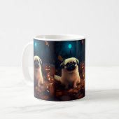 Mug Halloween Pekingese Avec Peur Citrouille (Devant gauche)