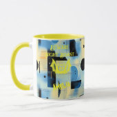 Mug Halloween personnalisé - Bat Jaune clair rôti de n (Gauche)