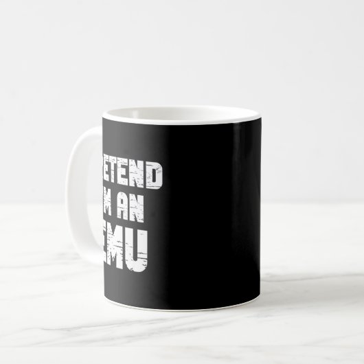 Mug Halloween Pretend I'm A Emu Costume Funny Lazy Adu (Devant gauche)