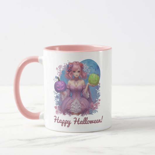 Mug Halloween Princesse dans les tons pastel (Gauche)