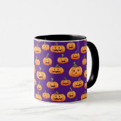 Mug Halloween Pumpkin Seamless Pattern (Devant droit)