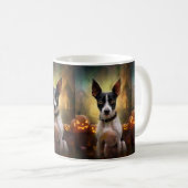 Mug Halloween Rat Terrier Avec La Peur Citrouille (Devant droit)