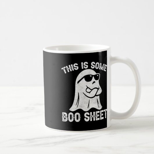 Mug Halloween Retro Boo Ghost Ceci Est Une Feuille De  (Droite)