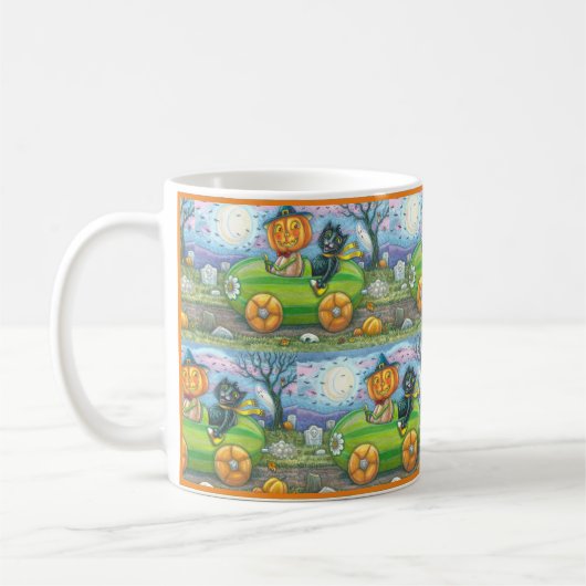 MUG HALLOWEEN ROAD TRIP, JACK ET CHAT NOIR AMIS (Gauche)