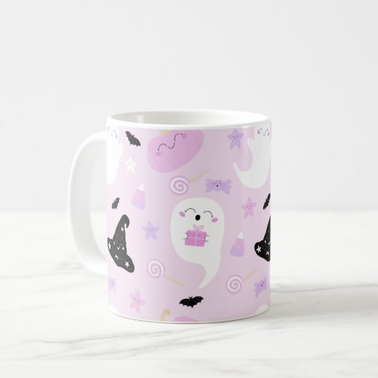 Mug Halloween rose (Devant gauche)