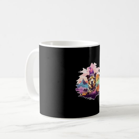 Mug Halloween rose chien (Devant gauche)