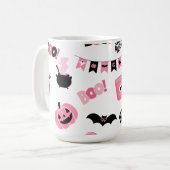 Mug Halloween rose et noir (Devant gauche)