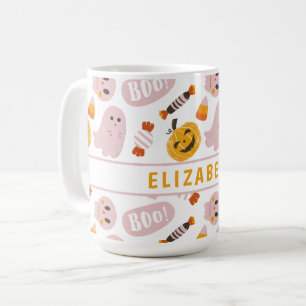 Mug Halloween rose personnalisé