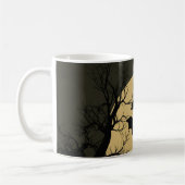 Mug Halloween Rouge noir Haunted Maison Pleine lune ch (Gauche)