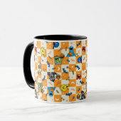 Mug Halloween rue Sésame À damiers Motif (Devant gauche)