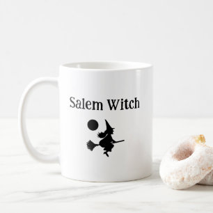 Mug Halloween Salem sorcière sur Broom vol