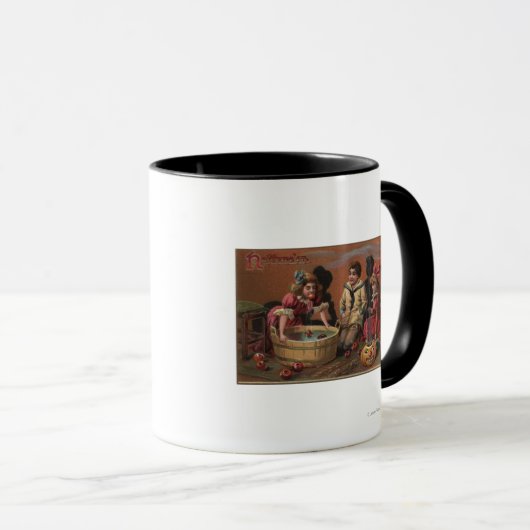 Mug Halloween Salutation Bobbing pour Pommes #2 (Devant droit)