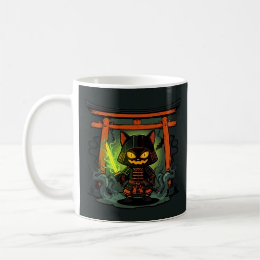 Mug Halloween Samurai guerrier - Déplaisant japonais É (Gauche)