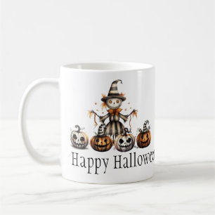 Mug Halloween Scarecrow Design avec Jack-o-Lanterns