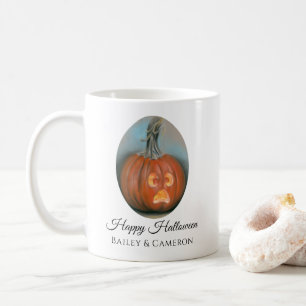 Mug Halloween Screaming Jack O Lantern Pumpkin Pastel