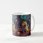 Mug Halloween Shiba Inu Avec La Peur Citrouille (Devant droit)