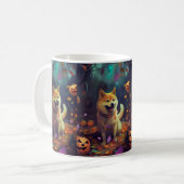 Mug Halloween Shiba Inu Avec La Peur Citrouille (Devant gauche)
