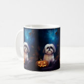 Mug Halloween Shih Tzu Avec La Peur Citrouille (Devant gauche)