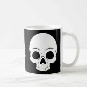 Mug Halloween simple Crâne de jour Nom Éffrayant