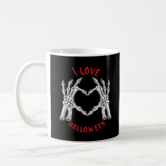 Mug Halloween Skeletal Mains Coeur drôle Dire