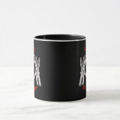 Mug Halloween Skeletal Mains Coeur drôle Dire (Centre)