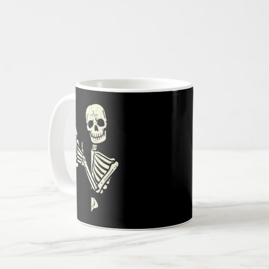 Mug Halloween Skeleton Dad Funny Lazy Skull Costume Pa (Devant gauche)