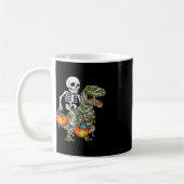 Mug Halloween Skeleton équitation maman Dinosaur T Rex (Gauche)