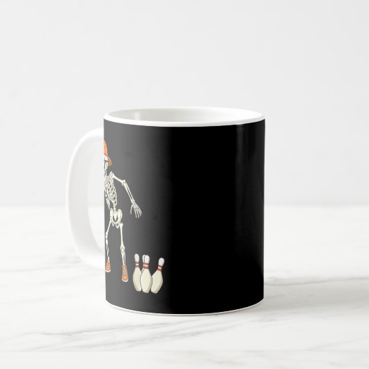 Mug Halloween Skeleton Funny Bowling Lovers For Teens (Devant gauche)