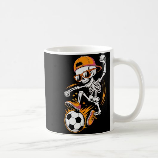 Mug Halloween Skeleton Funny Soccer Shirt For Teens Bo (Droite)