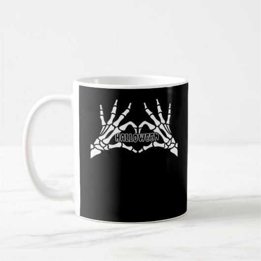 Mug Halloween - Skeleton Hands Heart (Gauche)