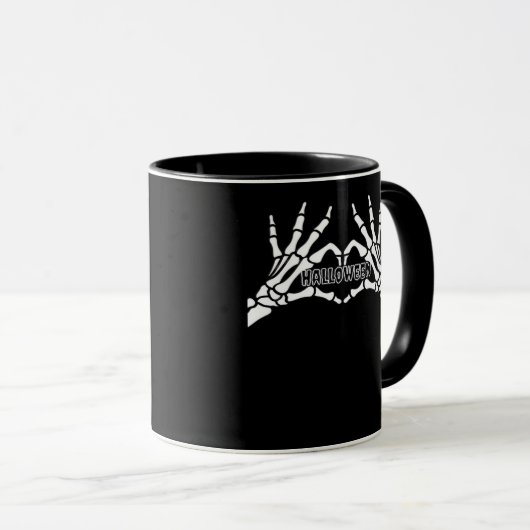 Mug Halloween - Skeleton Hands Heart (Devant droit)