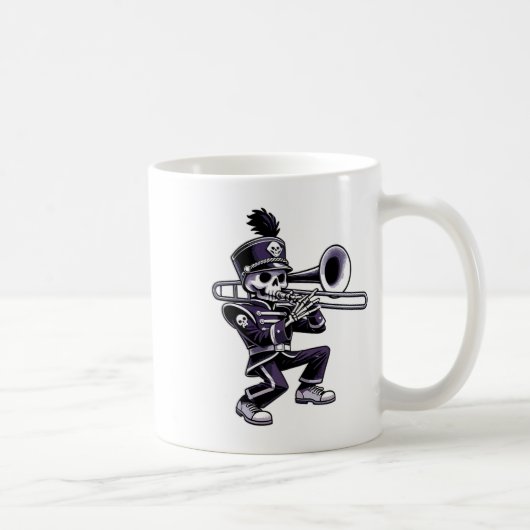 Mug Halloween Skeleton School Marche Band Trombone P (Droite)