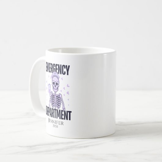 Mug Halloween Skeleton Service d'urgence Médicale (Devant gauche)
