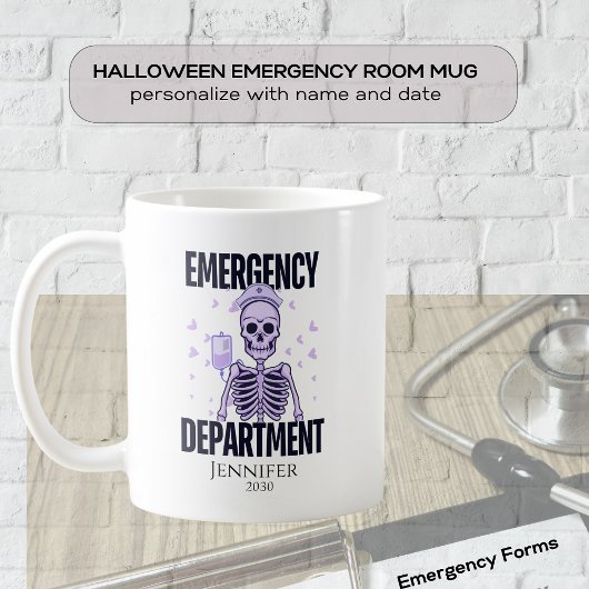 Mug Halloween Skeleton Service d'urgence Médicale