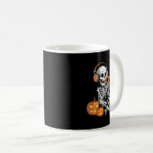 Mug Halloween Skeleton Trombone Trombonist (Devant droit)