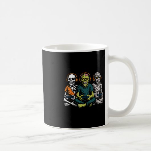 Mug Halloween Skeleton Zombie Mummy Gamer Video Gaming (Droite)