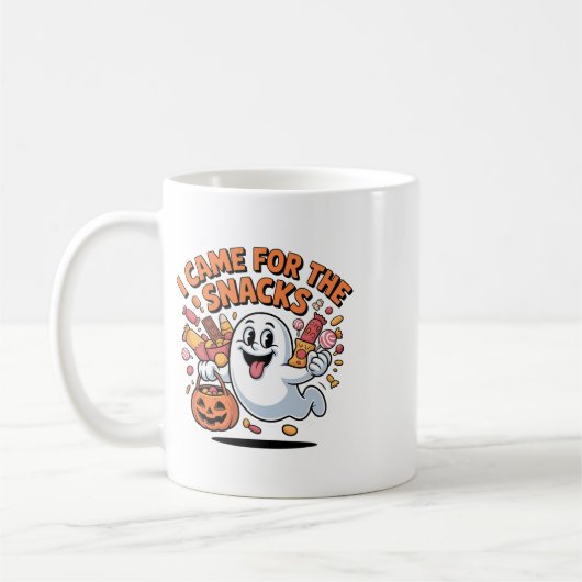 Mug Halloween Snacks Ghost Funny Trick-or-traiter Cand (Gauche)