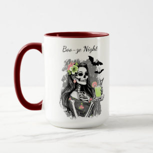 Mug Halloween Soirée de Boo-ze   Fille squelette