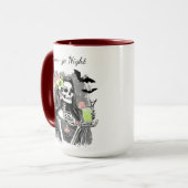 Mug Halloween Soirée de Boo-ze | Fille squelette (Devant gauche)