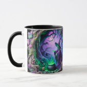 Mug Halloween sorcière 3d dans sa conception de grotte (Gauche)