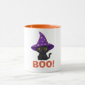 Mug Halloween Sorcière Chat Noir Mignon (Centre)