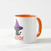 Mug Halloween Sorcière Chat Noir Mignon (Devant droit)