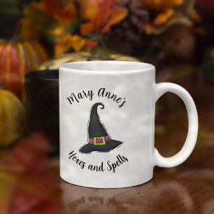Mug Halloween sorcière mignonne typographie personnali
