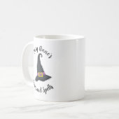 Mug Halloween sorcières Casquette mignon script Whimsi (Devant gauche)
