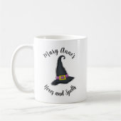Mug Halloween sorcières Casquette mignon script Whimsi (Gauche)