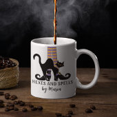 Mug Halloween sorcières Chat noir mignonne Script café